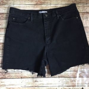Vintage Lee Cutoff High Waisted Black Jean Shorts